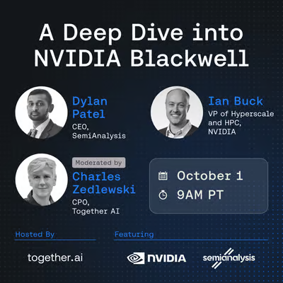Together AI主办NVIDIA Blackwell架构深度研讨会 专家解析技术突破与应用